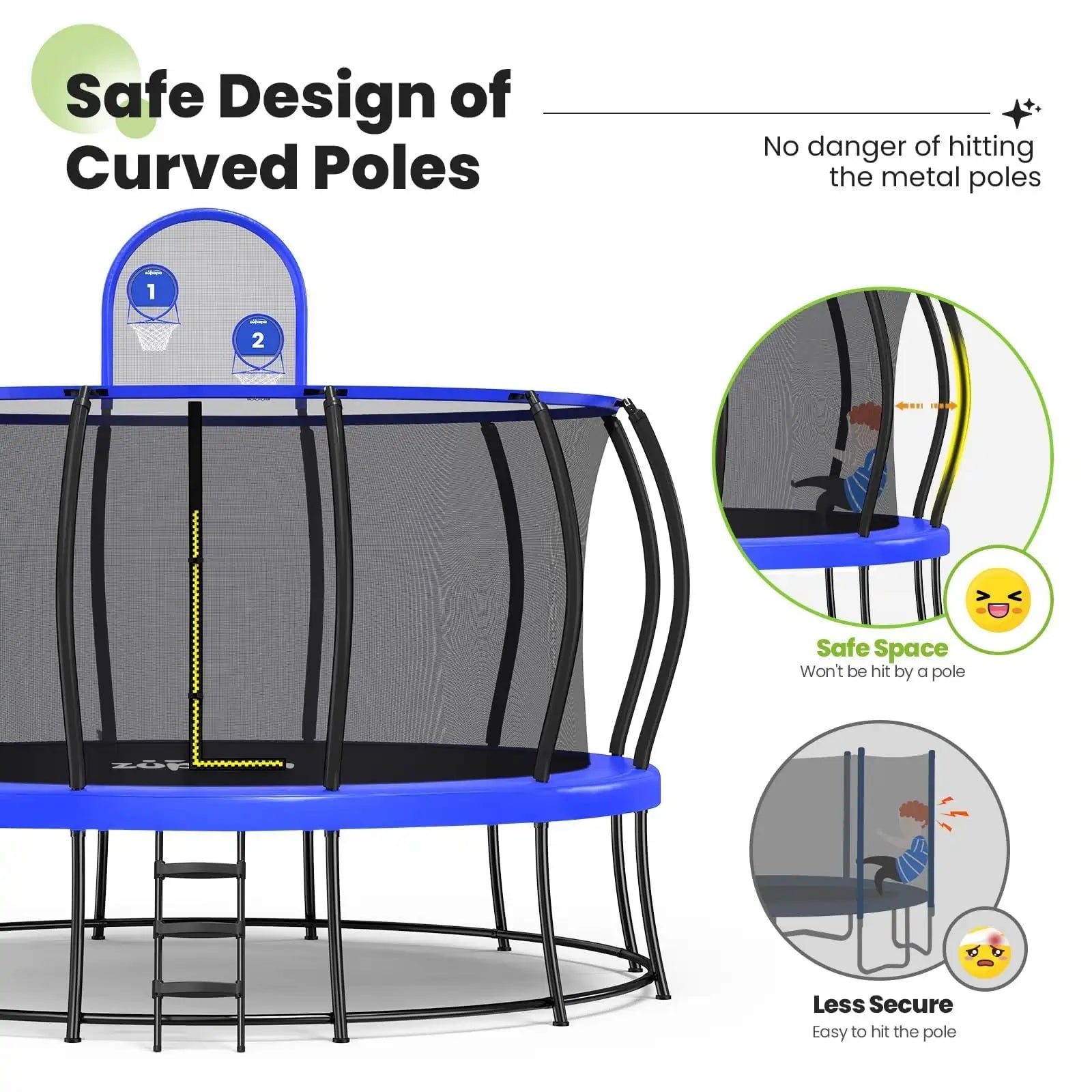 1800LBS Double Frames Trampoline