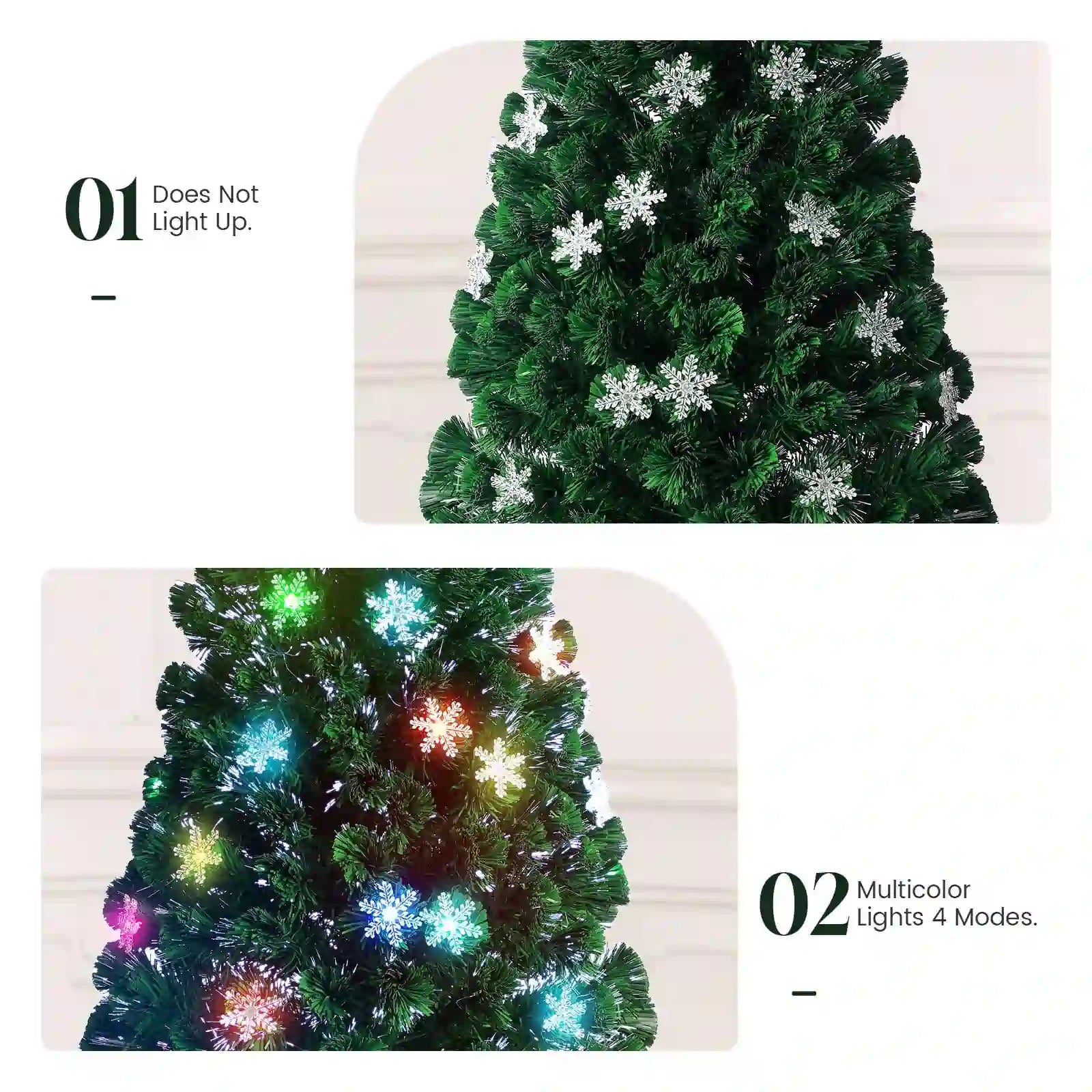 Colorful Snowflake LED Lights#size_7.5FT