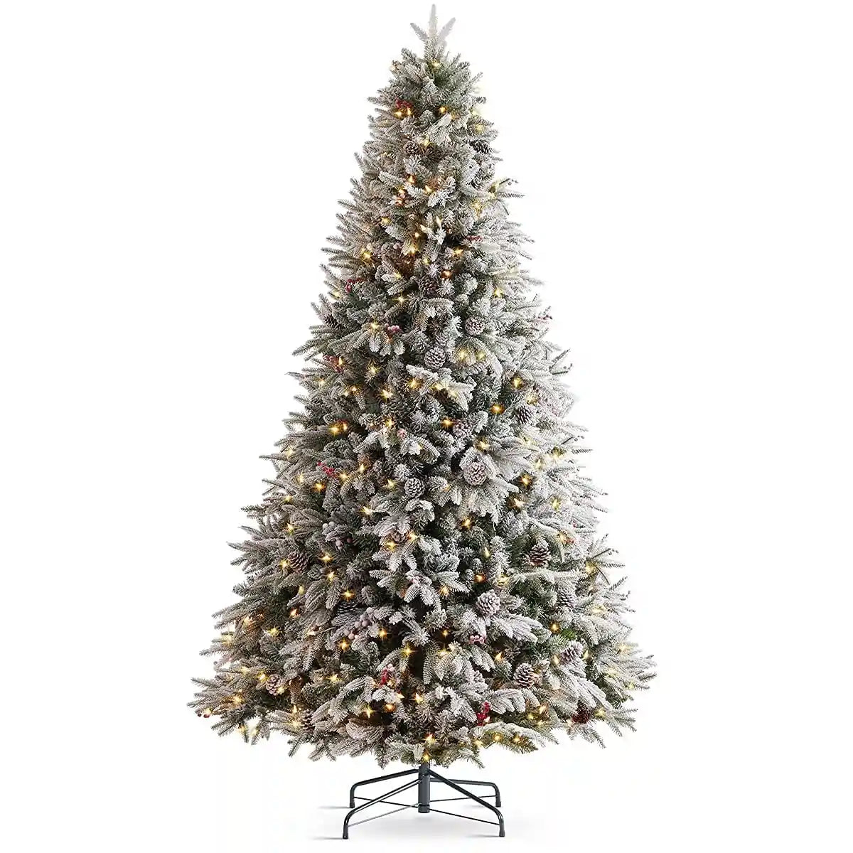 6.5FT Flocked Hinged Christmas Tree#size_6.5FT