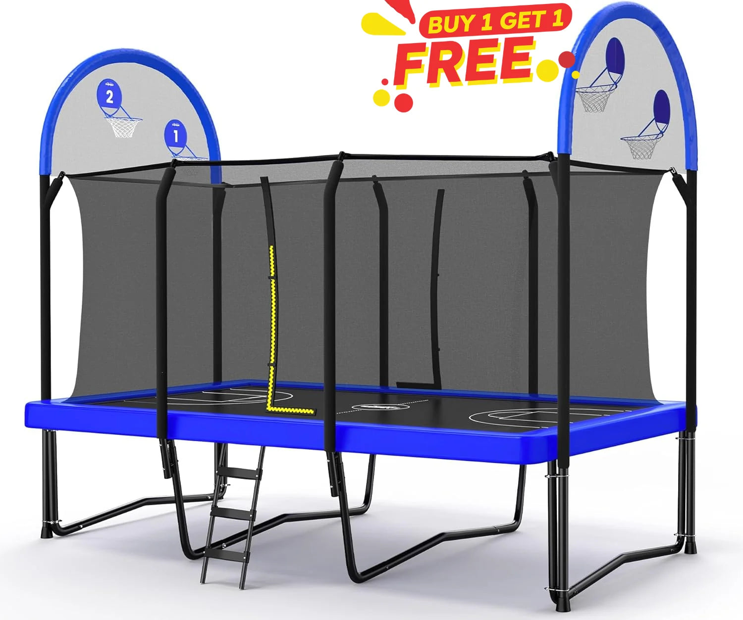 Zupapa 1500LBS Weight Capacity Rectangle Trampoline