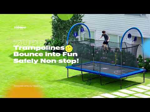 Zupapa 1500LBS Weight Capacity Rectangle Trampoline 10X17FT 9X15FT 8X14FT 